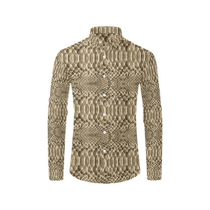 Python Pattern Print Design A02 Men's Long Sleeve Shirt