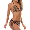 Red Hibiscus Pattern Print Design HB07 Bikini