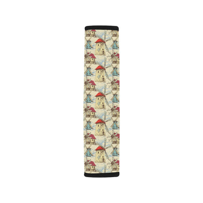 Windmill Pattern Print Design 01 Car Seat Belt Cover