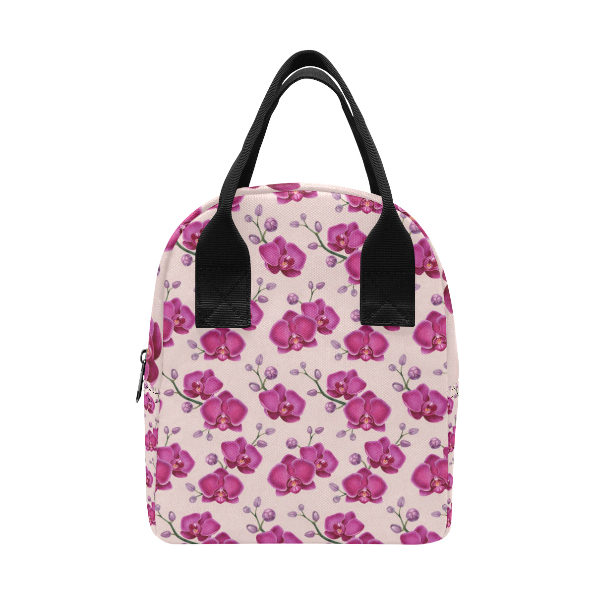 Orchid Purple Pattern Print Design OR04 Insulated Lunch Bag