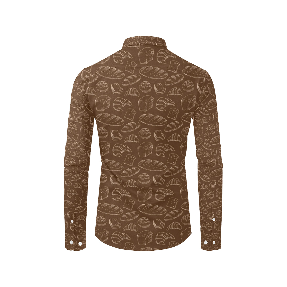 Bread Pattern Print Design 02 Men's Long Sleeve Shirt