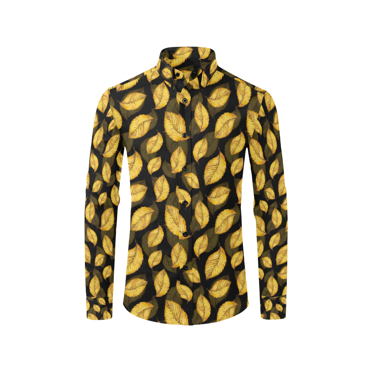 Elm Leave Summer Print Pattern Men's Long Sleeve Shirt