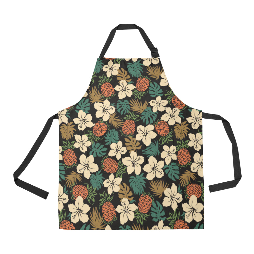 Hawaiian Themed Pattern Print Design H08 Apron with Pocket