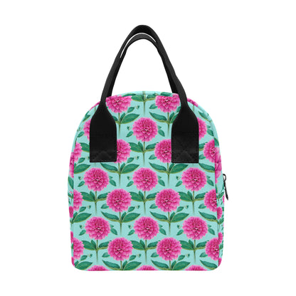 Dahlia Pattern Print Design DH08 Insulated Lunch Bag