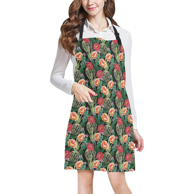 Cactus Pattern Print Design 06 Apron with Pocket