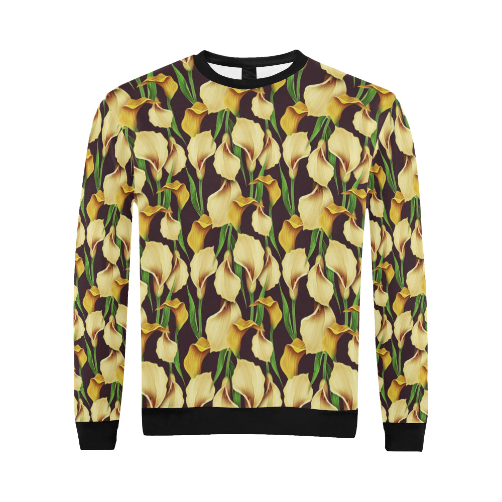Lily Pattern Print Design LY013 Men Long Sleeve Sweatshirt