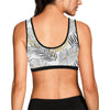 Gold Glitter Tropical Palm Leaves Sports Bra