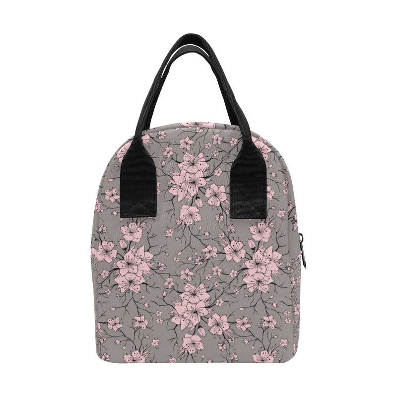 Cherry Blossom Pattern Print Design CB05 Insulated Lunch Bag