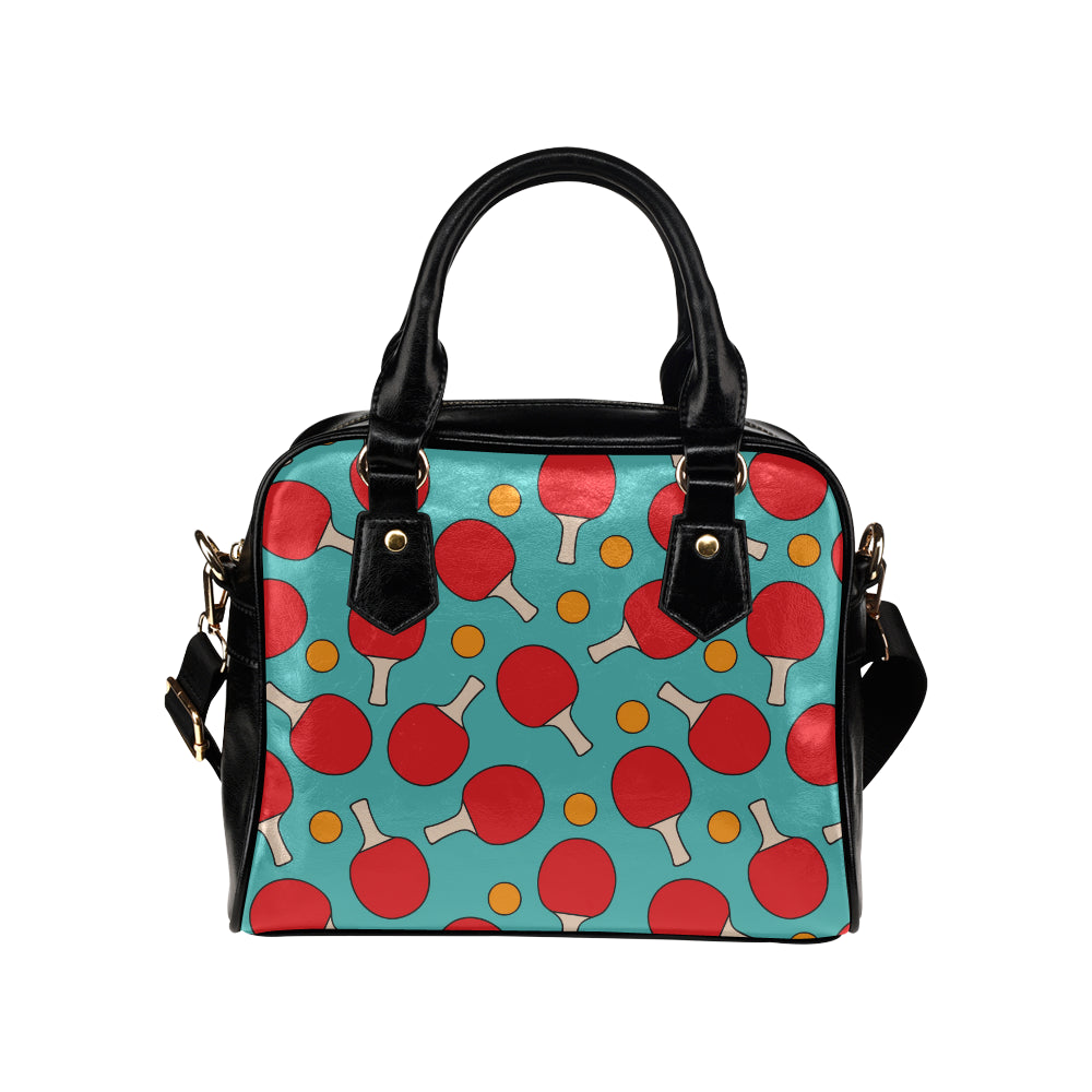 Ping Pong Pattern Print Design A01 Shoulder Handbag