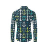 Anchor Pattern Print Design 03 Men's Long Sleeve Shirt