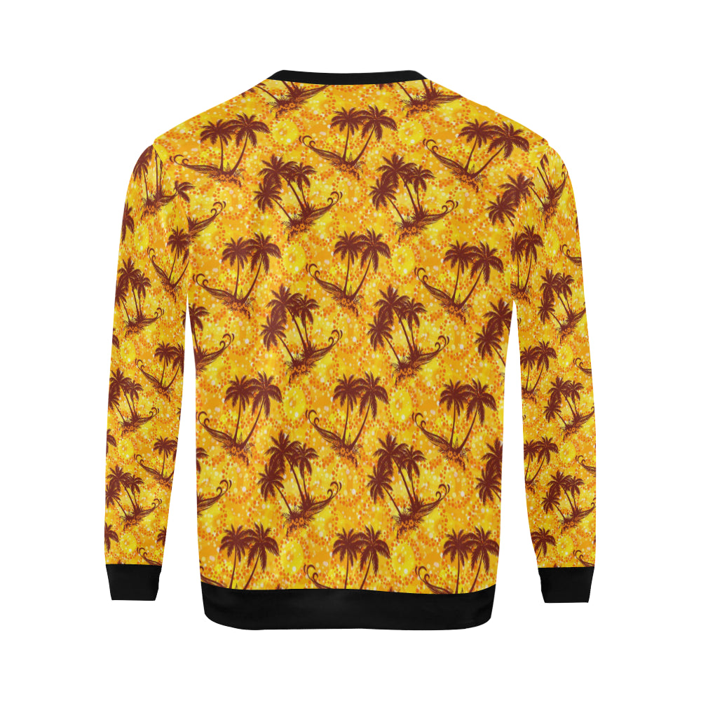 Palm Tree Pattern Print Design PT012 Men Long Sleeve Sweatshirt