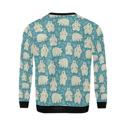 Bear Pattern Print Design BE04 Men Long Sleeve Sweatshirt