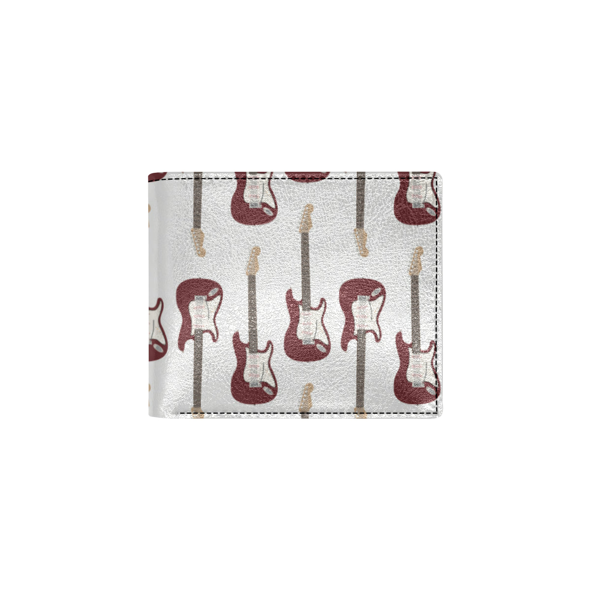 Bass Guitar Pattern Print Design 03 Men's ID Card Wallet