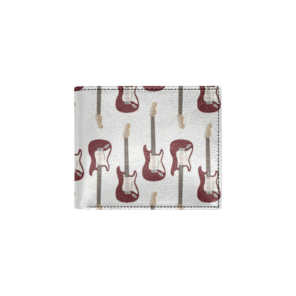 Bass Guitar Pattern Print Design 03 Men's ID Card Wallet