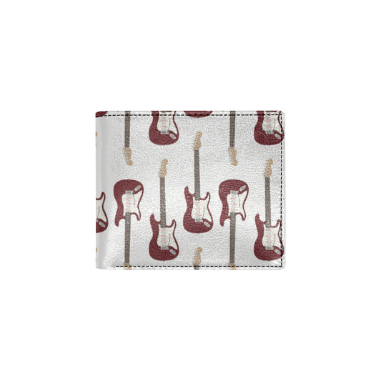 Bass Guitar Pattern Print Design 03 Men's ID Card Wallet