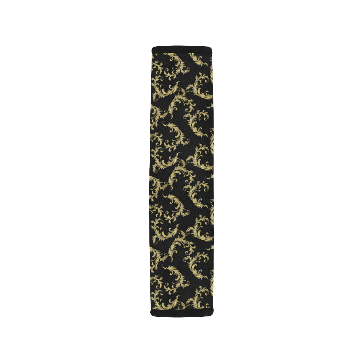 Baroque Golden Pattern Print Design 01 Car Seat Belt Cover
