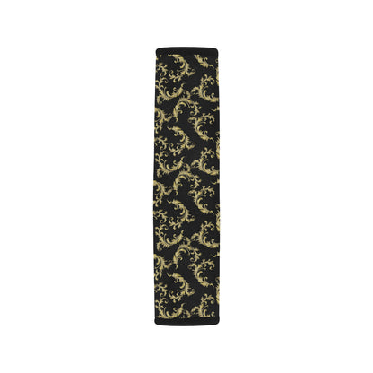 Baroque Golden Pattern Print Design 01 Car Seat Belt Cover