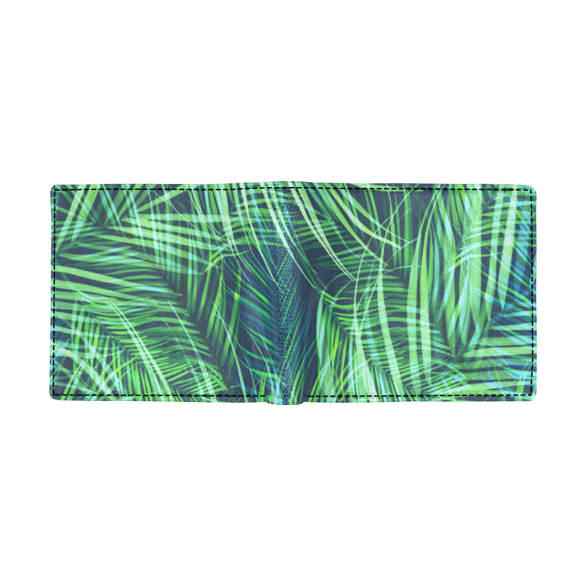 Palm Leaves Pattern Print Design PL02 Men's ID Card Wallet