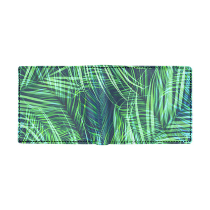 Palm Leaves Pattern Print Design PL02 Men's ID Card Wallet