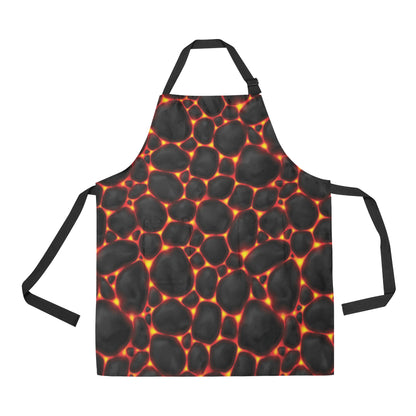 Lava Pattern Print Design 01 Apron with Pocket