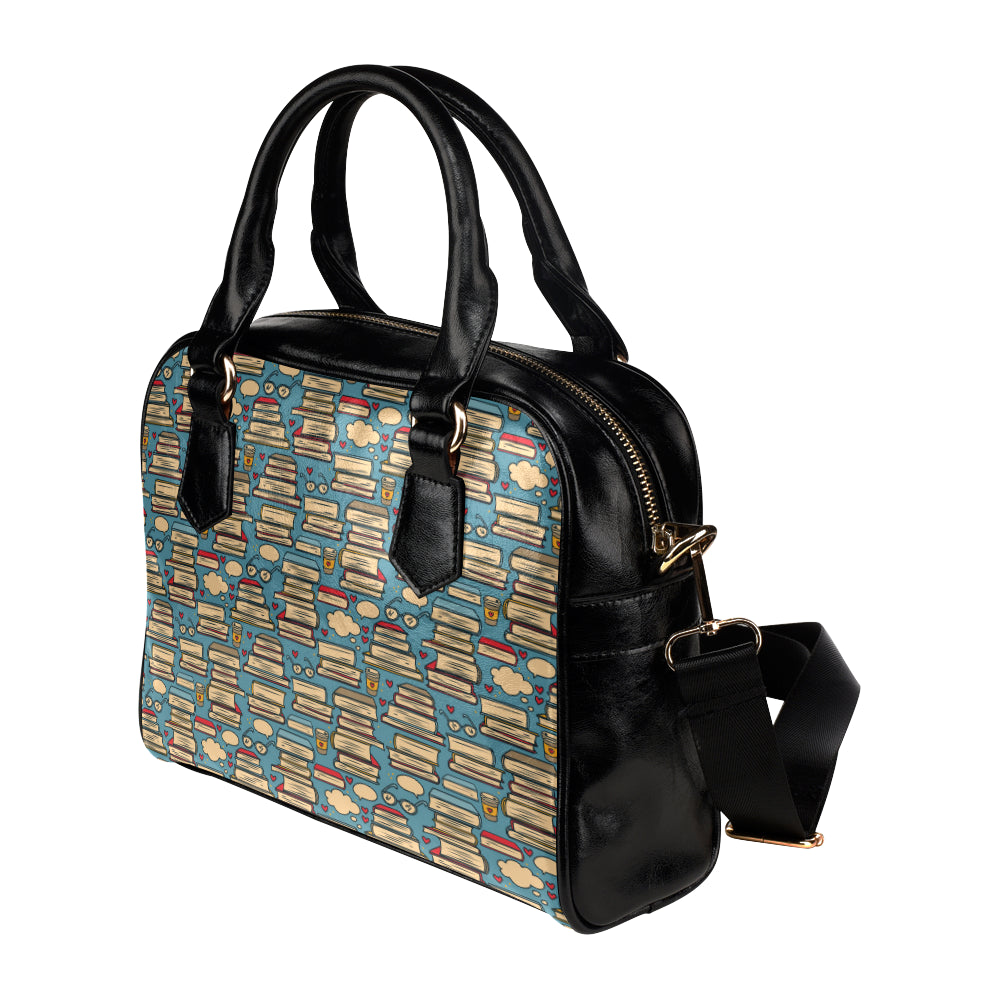 Book Pattern Print Design 03 Shoulder Handbag