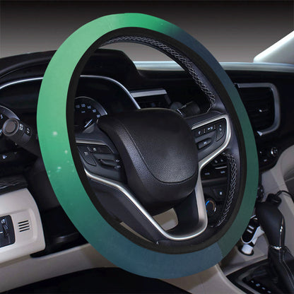 Aurora Borealis Pattern Print Design 04 Steering Wheel Cover with Elastic Edge