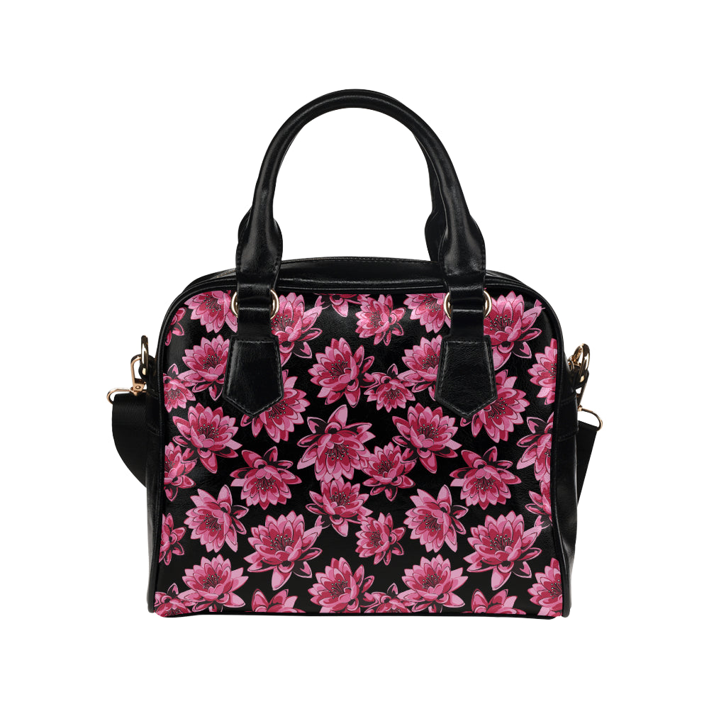 Lotus Pattern Print Design 03 Shoulder Handbag