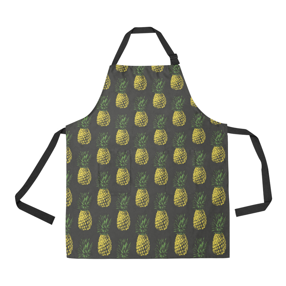 Gold Pineapple Apron with Pocket