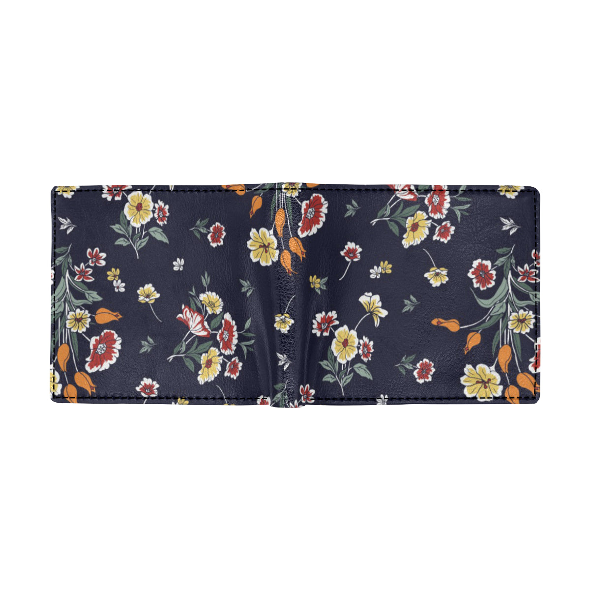 Summer Floral Pattern Print Design SF01 Men's ID Card Wallet