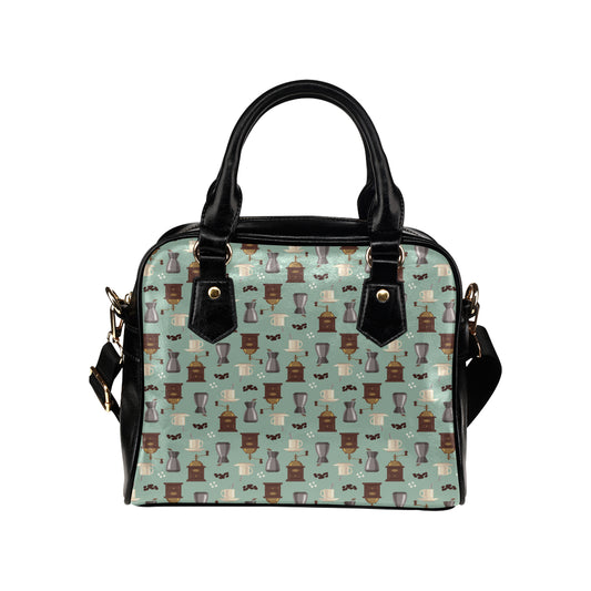Coffee Pattern Print Design 04 Shoulder Handbag