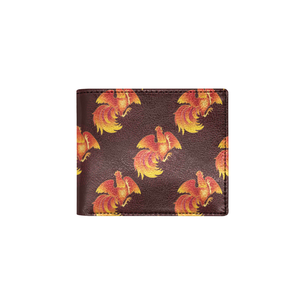 Rooster Pattern Print Design A04 Men's ID Card Wallet