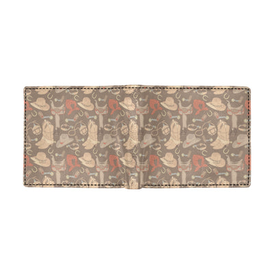 Cowboy Pattern Print Design 02 Men's ID Card Wallet