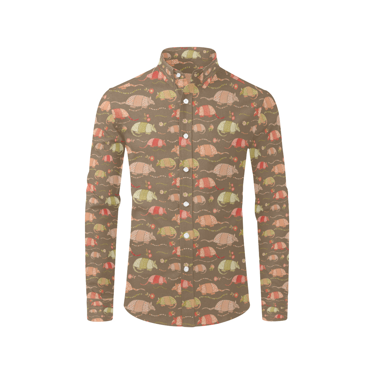 Armadillo Pattern Print Design 04 Men's Long Sleeve Shirt