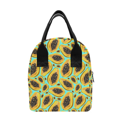 Papaya Pattern Print Design PP03 Insulated Lunch Bag