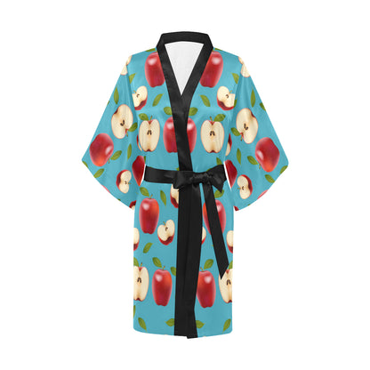 Apple Pattern Print Design AP012 Women's Short Kimono