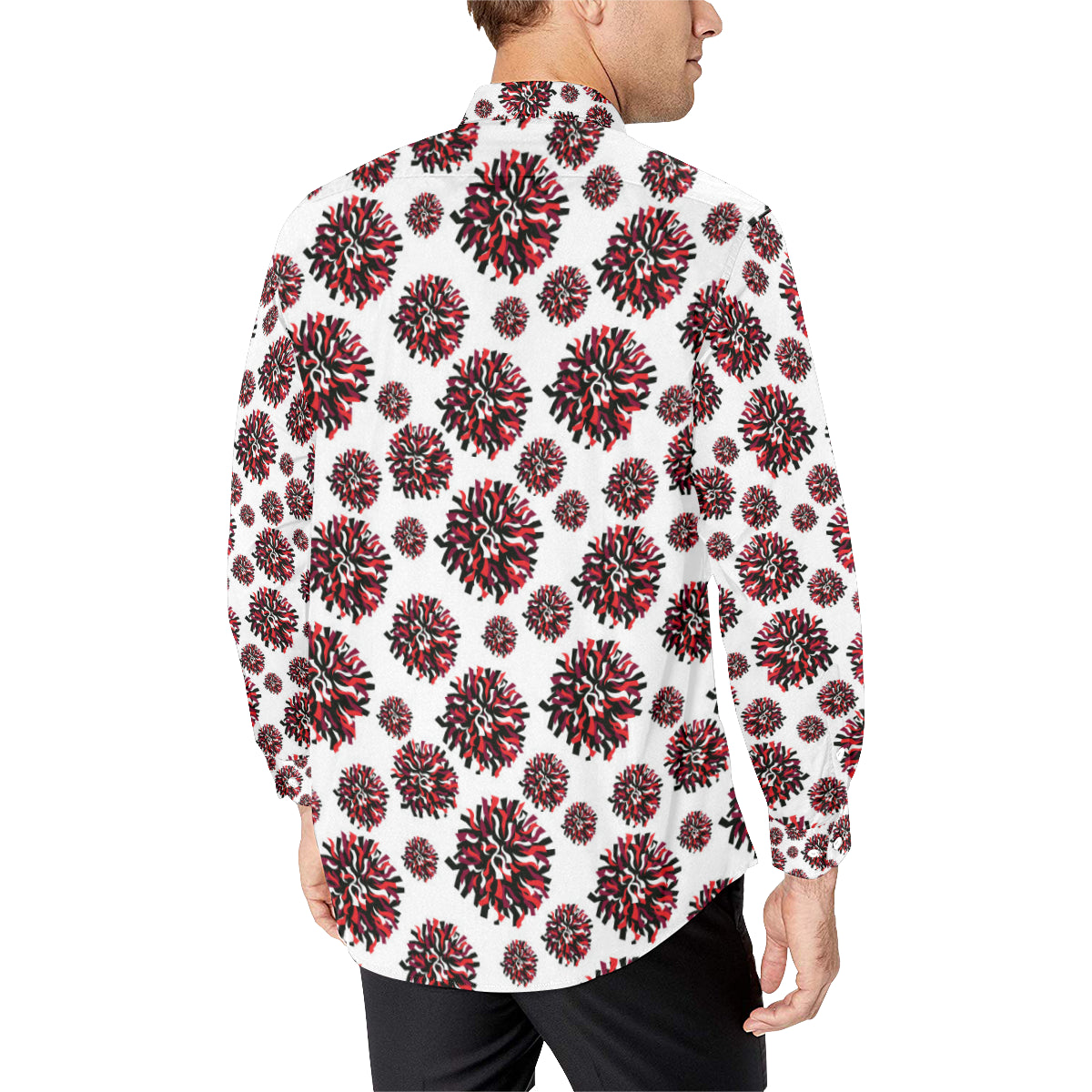 Cheerleader Pattern Print Design 01 Men's Long Sleeve Shirt