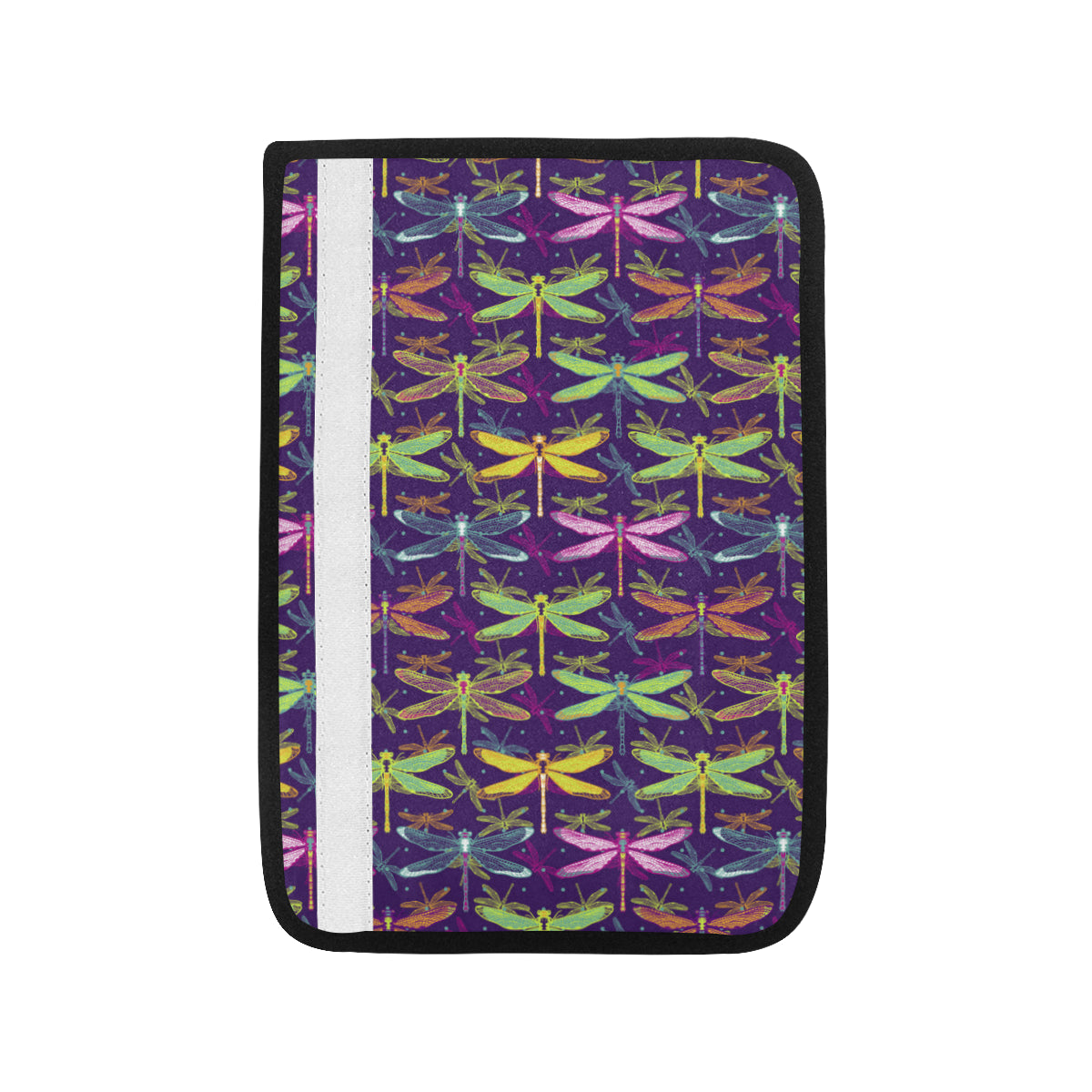 Dragonfly Neon Color Print Pattern Car Seat Belt Cover