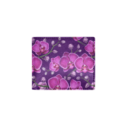Orchid Pattern Print Design A03 Men's ID Card Wallet