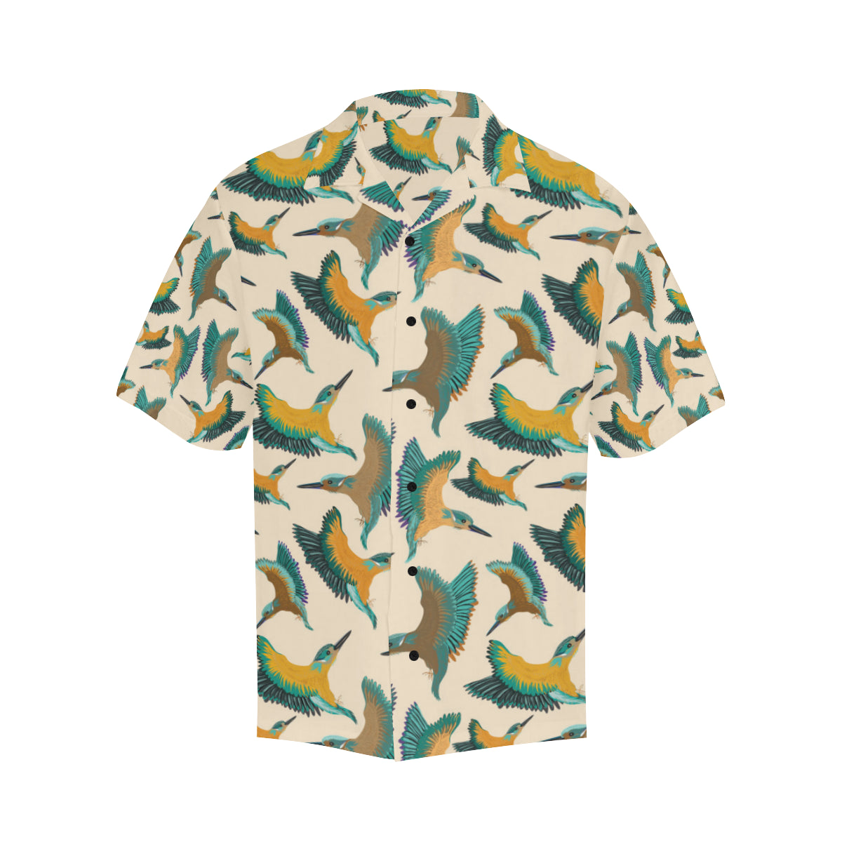 Kingfisher Pattern Print Design 02 Men's Hawaiian Shirt