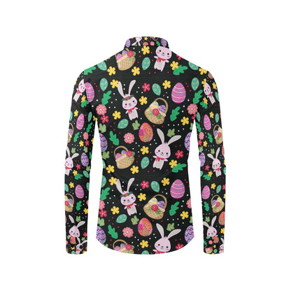 Easter Eggs Pattern Print Design RB05 Men's Long Sleeve Shirt