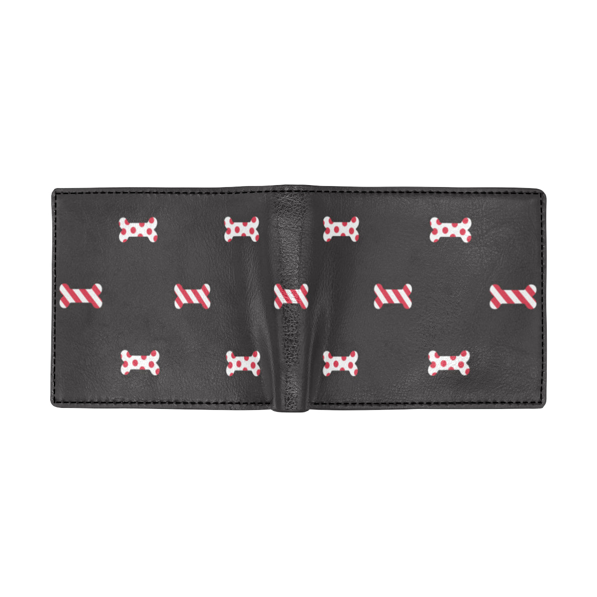 Dog Bone Pattern Print Design 04 Men's ID Card Wallet