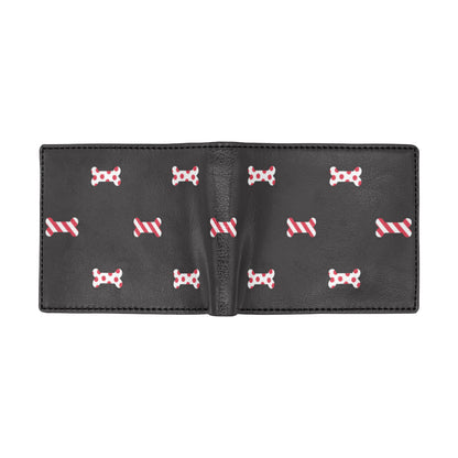 Dog Bone Pattern Print Design 04 Men's ID Card Wallet