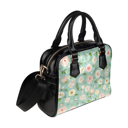 Lisianthus Pattern Print Design 01 Shoulder Handbag