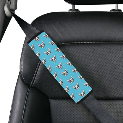 Boston Terrier Pattern Print Design 01 Car Seat Belt Cover