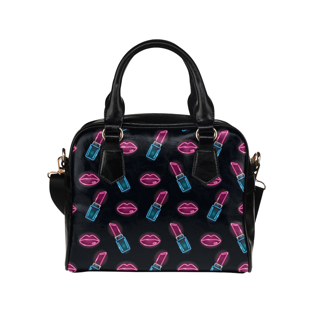 Lipstick Color Neon Pattern Print Design 03 Shoulder Handbag