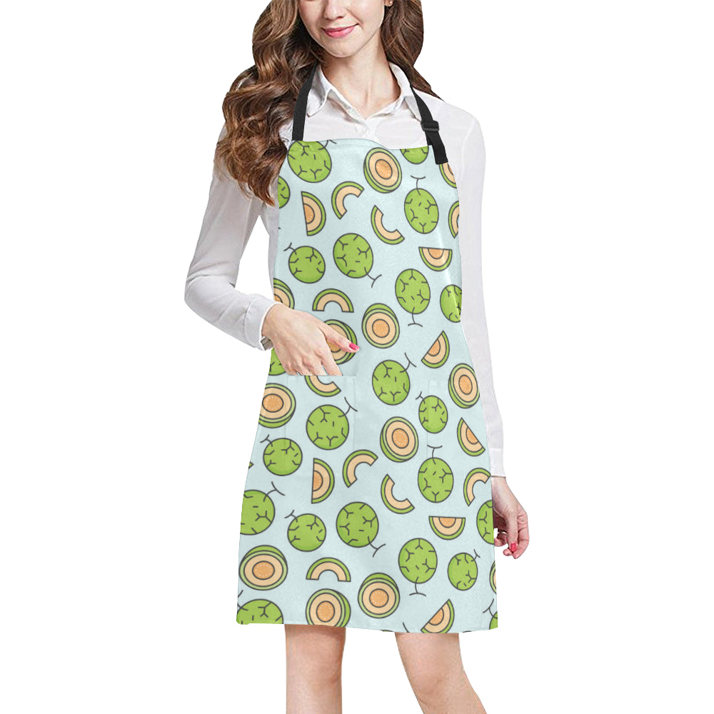 Cantaloupe Pattern Print Design 02 Apron with Pocket
