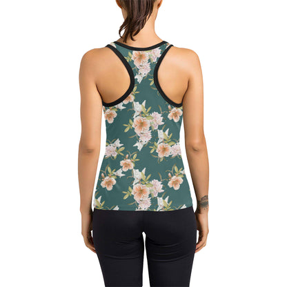 Iris Pattern Print Design IR01 Women's Racerback Tank Top