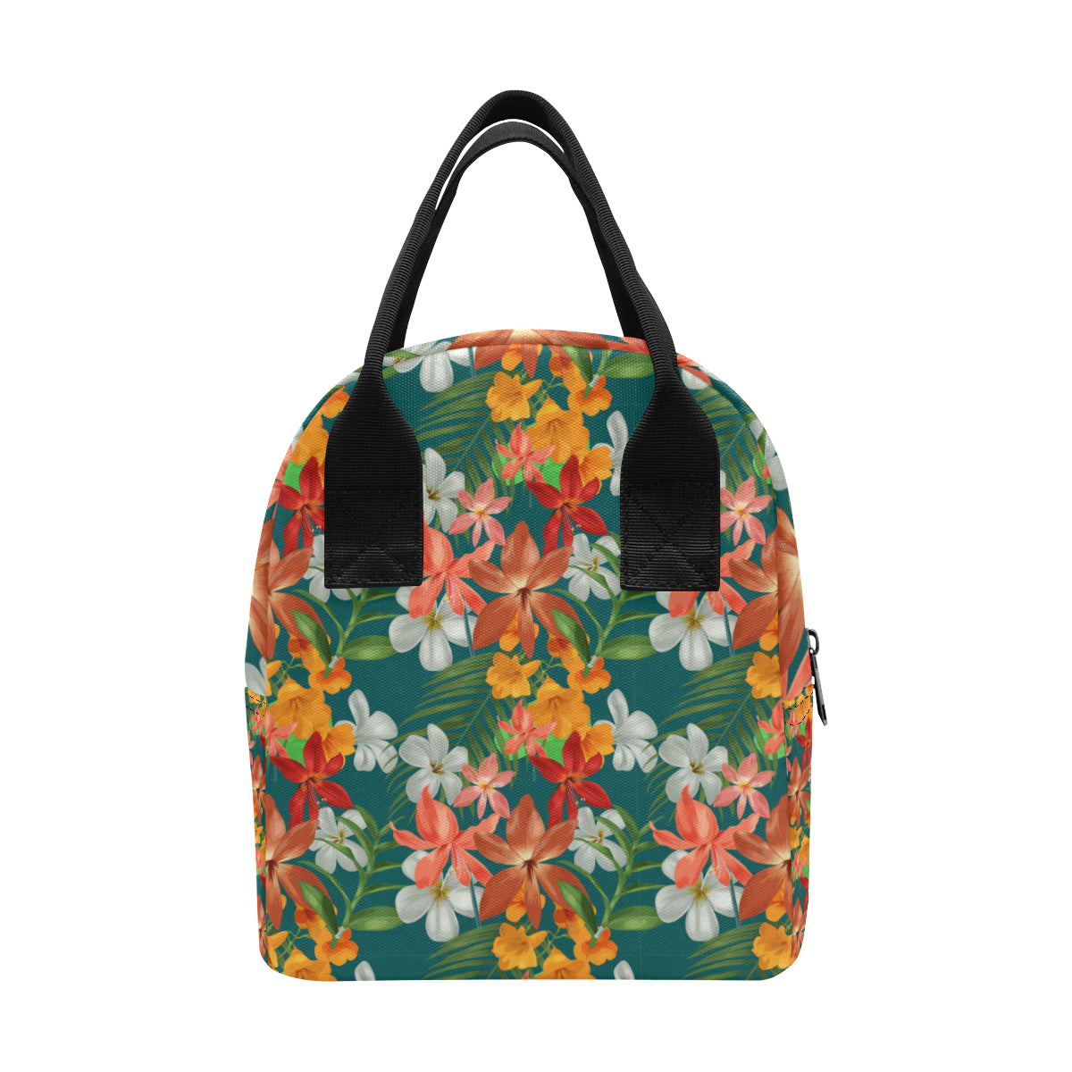 Amaryllis Pattern Print Design AL06 Insulated Lunch Bag