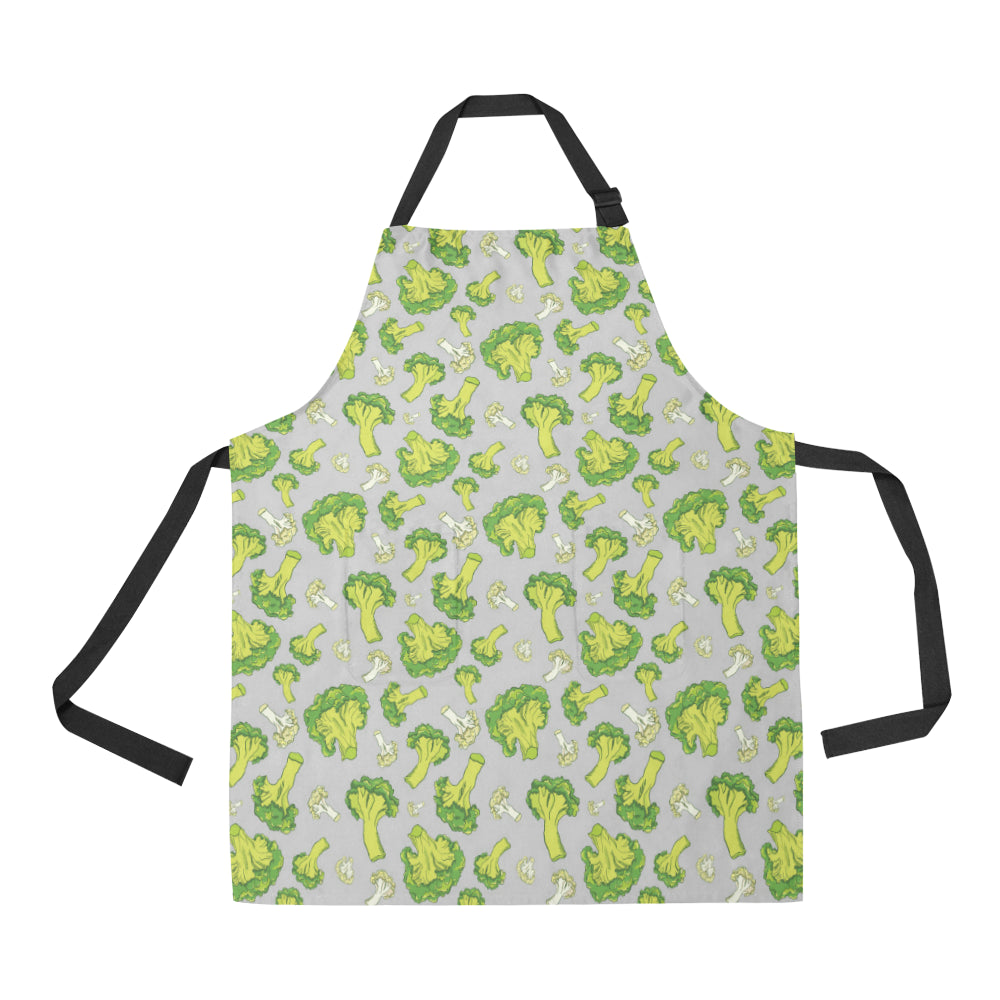Broccoli Pattern Print Design 03 Apron with Pocket