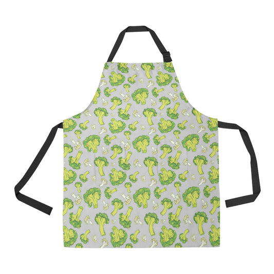 Broccoli Pattern Print Design 03 Apron with Pocket